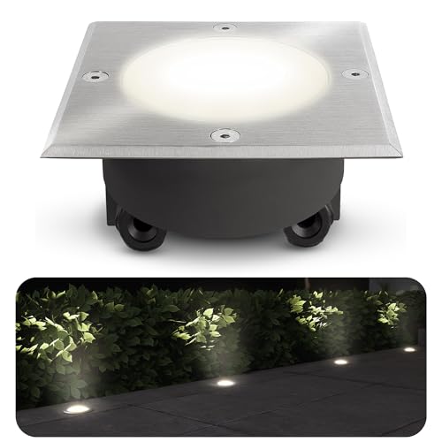 SSC-LUXon LED Bodeneinbauleuchte eckig VIROK für Außen IP67 mit Durchgangsverdrahtung - Bodenstrahler inkl. GX53 LED 5W neutralweiß 230V SSC-LUXon LED Bodeneinbauleuchte eckig VIROK für Außen IP67 mit Durchgangsverdrahtung - Bodenstrahler inkl. GX53 LED 5W neutralweiß 230V von SSC-LUXon