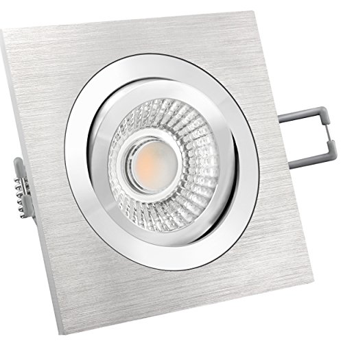 SSC-LUXon LED Einbauleuchte Strahler inkl. 6W LED Modul RA 90 eckig schwenkbar flach Alu gebürstet dimmbar LED Deckenleuchte Spot Einbauleuchte Deckenstrahler für 230V ohne Trafo warmweiß 2700K SSC-LUXon LED Einbauleuchte Strahler inkl. 6W LED Modul RA 90 eckig schwenkbar flach Alu gebürstet dimmbar LED Deckenleuchte Spot Einbauleuchte Deckenstrahler für 230V ohne Trafo warmweiß 2700K von SSC-LUXon