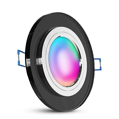 SSC-LUXon LED Einbauspot schwarz dimmbar aus Glas inkl. Smart Home WLAN RGB Lampe - Deckenlampe mit Steuerung per App & Sprache SSC-LUXon LED Einbauspot schwarz dimmbar aus Glas inkl. Smart Home WLAN RGB Lampe - Deckenlampe mit Steuerung per App & Sprache von SSC-LUXon