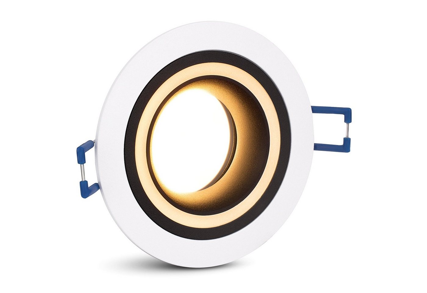 SSC-LUXon LED Einbaustrahler Matapo Design Einbauleuchte schwarz weiss LED GU10 Leuchtmittel 4W, Warmweiß SSC-LUXon LED Einbaustrahler Matapo Design Einbauleuchte schwarz weiss LED GU10 Leuchtmittel 4W, Warmweiß von SSC-LUXon