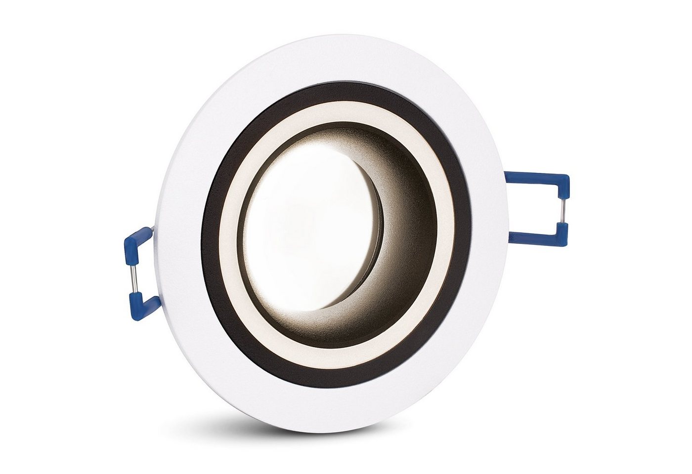 SSC-LUXon LED Einbaustrahler Matapo Design Einbauspot schwarz weiss mit LED Modul 4W neutralweiss, Neutralweiß von SSC-LUXon