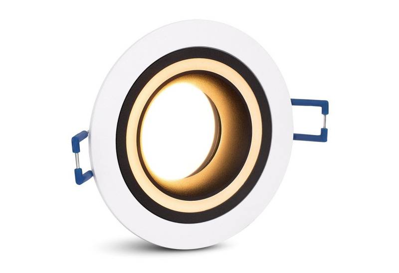 SSC-LUXon LED Einbaustrahler Matapo Design Einbaustrahler schwarz weiss mit LED Modul 4W warmweiss, Warmweiß von SSC-LUXon