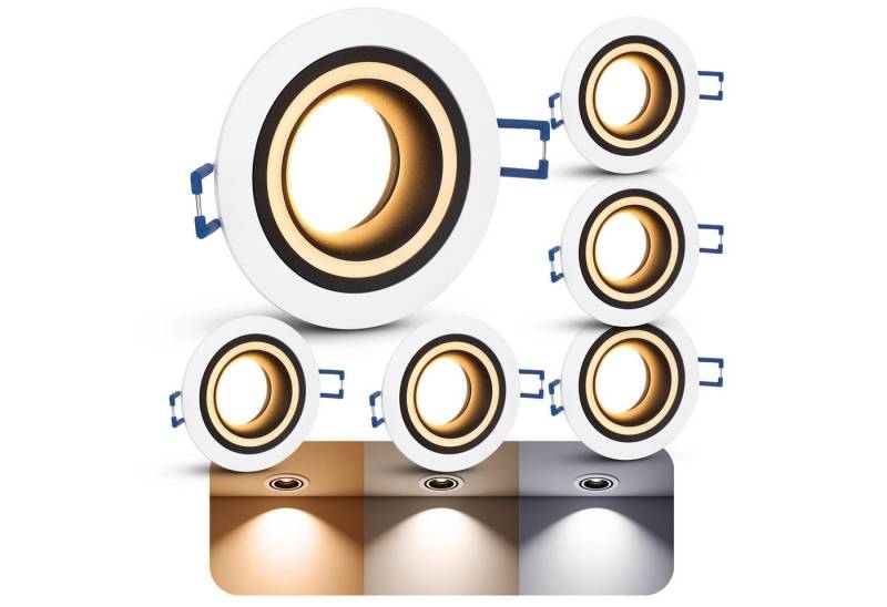 SSC-LUXon LED Einbaustrahler Matapo Design Einbaustrahler schwarz weiss mit LED Modul 4W warmweiss, Warmweiß bis Tageslicht SSC-LUXon LED Einbaustrahler Matapo Design Einbaustrahler schwarz weiss mit LED Modul 4W warmweiss, Warmweiß bis Tageslicht von SSC-LUXon