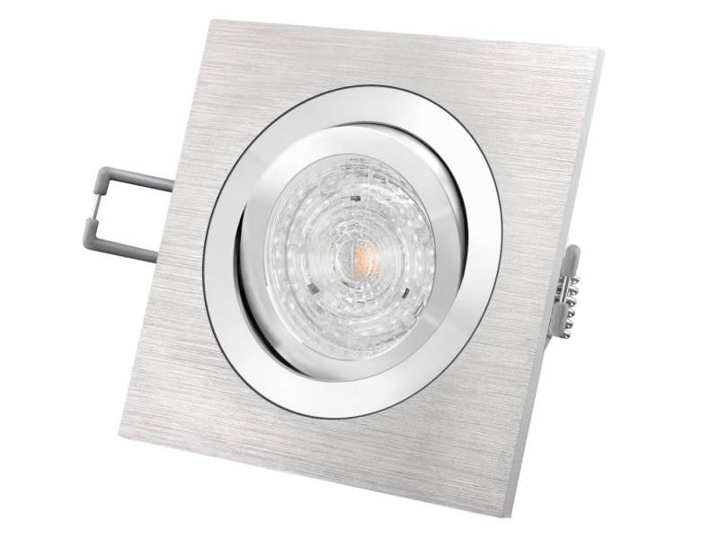 SSC-LUXon LED Einbaustrahler QF-2 Alu LED-Einbaustrahler schwenkbar, 4,9W LED warm weiss DIMMBAR, Warmweiß von SSC-LUXon