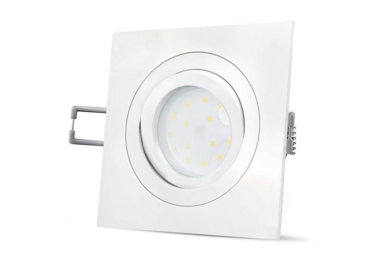 SSC-LUXon LED Einbaustrahler QF-2 LED-Einbauleuchte weiss, flach und schwenkbar mit fourSTEP Dim, Neutralweiß von SSC-LUXon