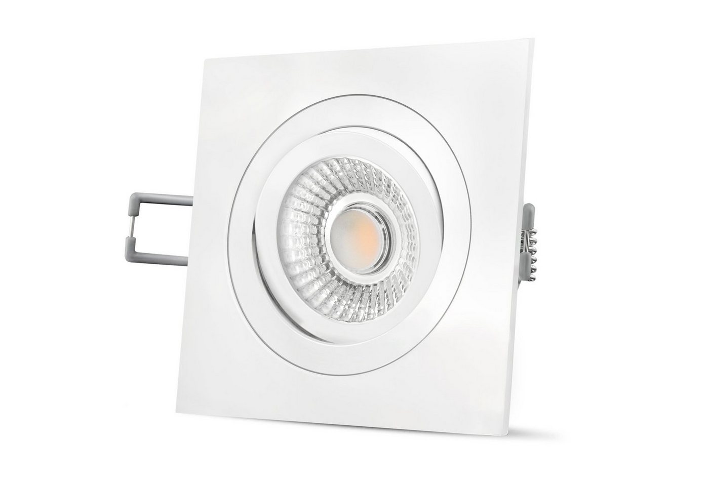 SSC-LUXon LED Einbaustrahler QF-2 LED Einbauspot schwenkbar mit dimmbarem LED Modul 6W warmweiss, Warmweiß von SSC-LUXon