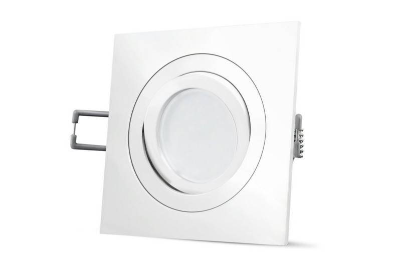 SSC-LUXon LED Einbaustrahler QF-2 LED Einbaustrahler Einbauleuchte weiss schwenkbar mit LED GU10, Neutralweiß von SSC-LUXon