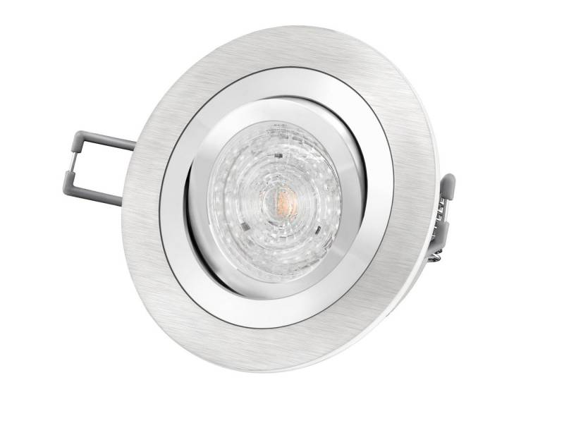 SSC-LUXon LED Einbaustrahler RF-2 Einbauspot schwenkbar dimmbar Alu mit LED 4,9W Lampe neutralweiß, Neutralweiß von SSC-LUXon