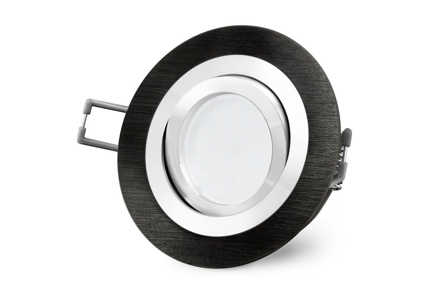 SSC-LUXon LED Einbaustrahler LED Einbaustrahler RF-2 Leuchte Alu schwarz 5W GU10 LED warmweiß Spot, Warmweiß SSC-LUXon LED Einbaustrahler LED Einbaustrahler RF-2 Leuchte Alu schwarz 5W GU10 LED warmweiß Spot, Warmweiß von SSC-LUXon