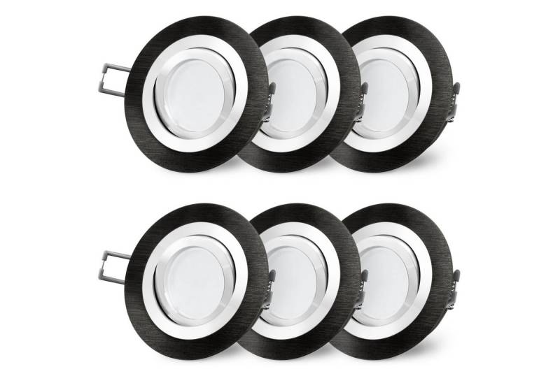 SSC-LUXon LED Einbaustrahler LED Einbaustrahler RF-2 Leuchte Alu schwarz 5W GU10 LED warmweiß Spot, Warmweiß SSC-LUXon LED Einbaustrahler LED Einbaustrahler RF-2 Leuchte Alu schwarz 5W GU10 LED warmweiß Spot, Warmweiß von SSC-LUXon