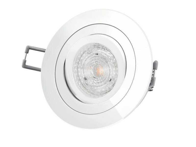 SSC-LUXon LED Einbaustrahler RF-2 LED-Einbaustrahler Einbauspot schwenkbar weiss rund, 4,9W, Warmweiß von SSC-LUXon