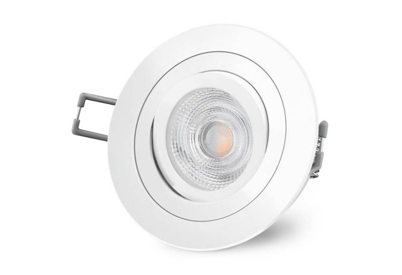 SSC-LUXon LED Einbaustrahler RF-2 runder LED Einbaustrahler Spot in matt weiss & schwenkbar, Warmweiß von SSC-LUXon