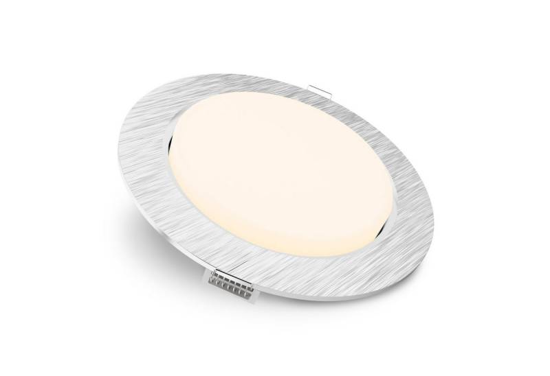 SSC-LUXon LED Einbaustrahler RX-3 LED Einbaustrahler Alu mit GX53 LED dimmbar 6W 3 Lichtfarben Spot, Warmweiß bis Tageslicht von SSC-LUXon