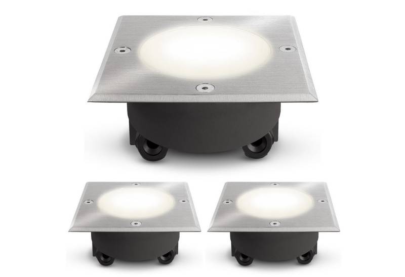 SSC-LUXon LED Gartenstrahler Bodenstrahler VIROK inkl. Wechselglas klar & milchig mit LED GX53 3W, Neutralweiß SSC-LUXon LED Gartenstrahler Bodenstrahler VIROK inkl. Wechselglas klar & milchig mit LED GX53 3W, Neutralweiß von SSC-LUXon