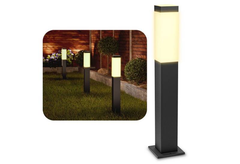 SSC-LUXon LED Gartenstrahler RADIVO Wegeleuchte in anthrazit IP44 Pollerleuchte mit LED E14, Warmweiß von SSC-LUXon