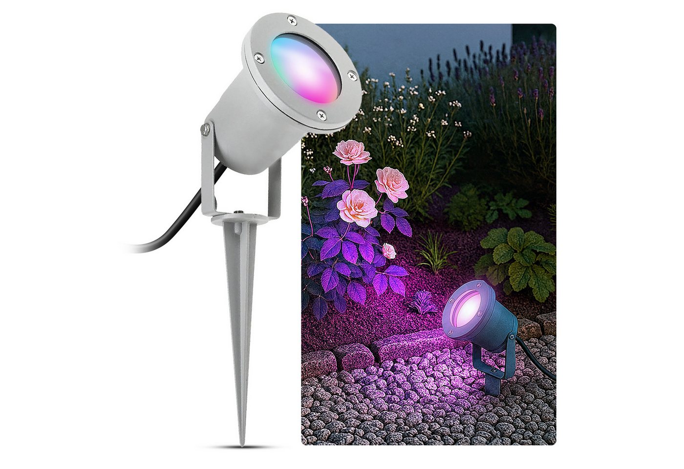 SSC-LUXon LED Gartenstrahler Gartenstrahler KARI Erdspieß IP65 mit GU10 WiFi RGB Gartenlampe Spot SSC-LUXon LED Gartenstrahler Gartenstrahler KARI Erdspieß IP65 mit GU10 WiFi RGB Gartenlampe Spot von SSC-LUXon