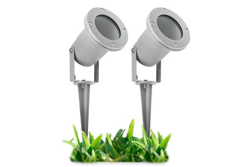 SSC-LUXon LED Gartenstrahler Grauer Gartenstrahler KARI rund mit Kabel und Spiess, IP65 GU10 230V SSC-LUXon LED Gartenstrahler Grauer Gartenstrahler KARI rund mit Kabel und Spiess, IP65 GU10 230V von SSC-LUXon