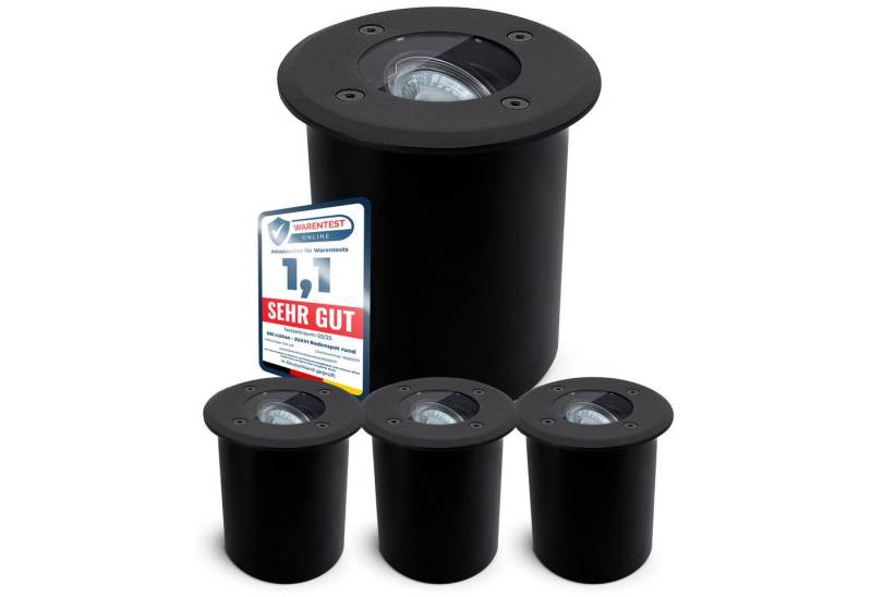 SSC-LUXon LED Gartenstrahler JUAVI Bodeneinbauleuchte IP67 schwarz rund für 1x GU10 von SSC-LUXon