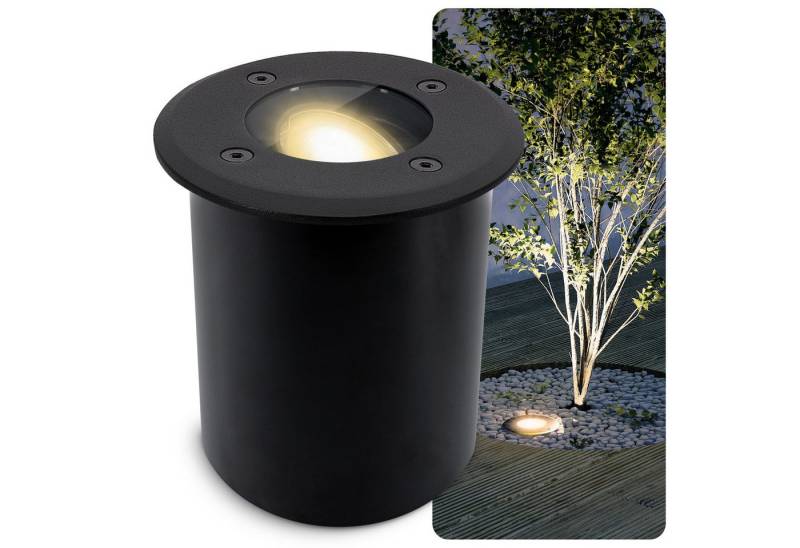 SSC-LUXon LED Gartenstrahler JUAVI LED Bodeneinbaustrahler schwarz mit GU10 6W warmweiß, Warmweiß SSC-LUXon LED Gartenstrahler JUAVI LED Bodeneinbaustrahler schwarz mit GU10 6W warmweiß, Warmweiß von SSC-LUXon