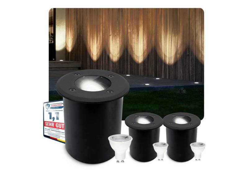 SSC-LUXon LED Gartenstrahler JUAVI schwarze Bodenleuchte dimmbar mit LED 7W neutralweiß, Neutralweiß SSC-LUXon LED Gartenstrahler JUAVI schwarze Bodenleuchte dimmbar mit LED 7W neutralweiß, Neutralweiß von SSC-LUXon