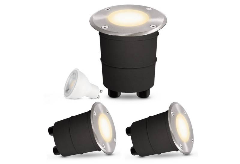 SSC-LUXon LED Gartenstrahler LED-Bodeneinbaustrahler MARNE - rund Optik Edelstahl gebuerstet 6W, Warmweiß SSC-LUXon LED Gartenstrahler LED-Bodeneinbaustrahler MARNE - rund Optik Edelstahl gebuerstet 6W, Warmweiß von SSC-LUXon