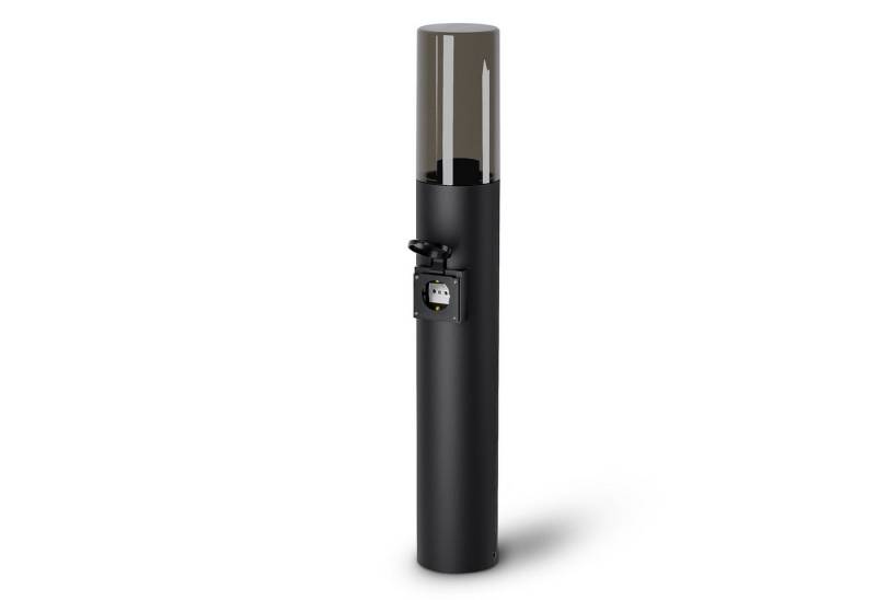 SSC-LUXon LED Gartenstrahler VARDA Außen Wegeleuchte mit Steckdose E27 Höhe 50 cm IP44 schwarz von SSC-LUXon
