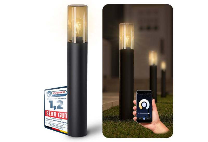 SSC-LUXon LED Gartenstrahler VARDA Wegeleuchte Pollerleuchte mit Smart E27 LED Lampe WLAN dim CCT, Warmweiß bis Tageslicht von SSC-LUXon