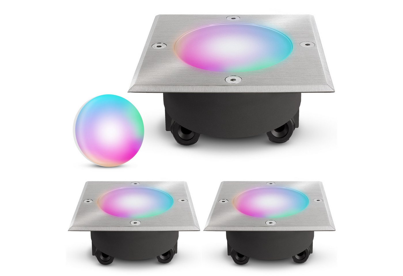 SSC-LUXon LED Gartenstrahler VIROK Bodeneinbauleuchte flach eckig IP67 mit WLAN RGB LED GX53, RGB & Weißtöne SSC-LUXon LED Gartenstrahler VIROK Bodeneinbauleuchte flach eckig IP67 mit WLAN RGB LED GX53, RGB & Weißtöne von SSC-LUXon