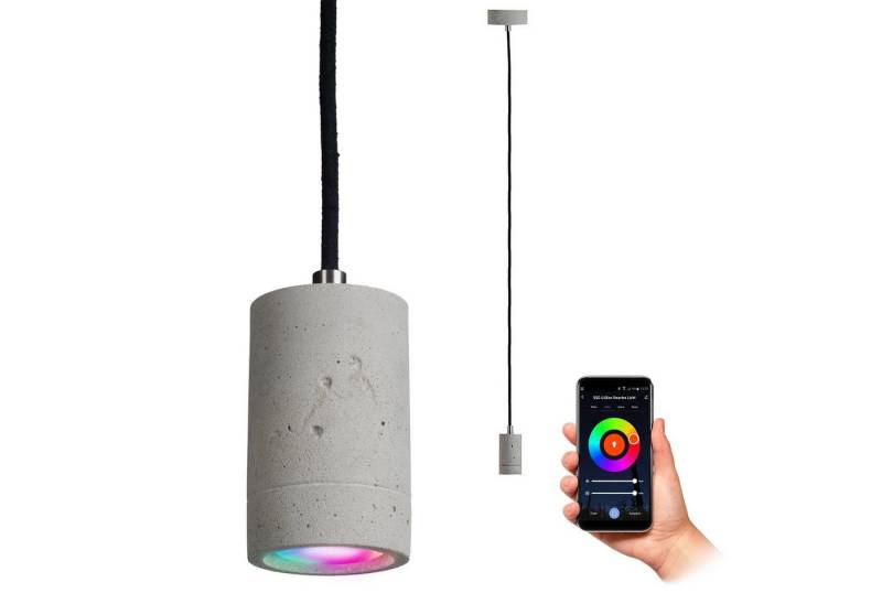 SSC-LUXon LED-Hängeleuchte PIA Pendelleuchte Beton natur mit WiFi RGB GU10 Smart LED, RGB & Weißtöne von SSC-LUXon