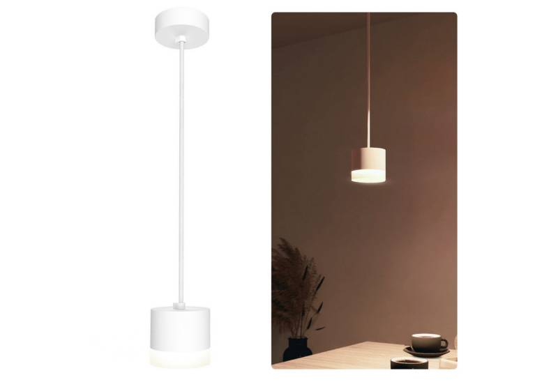 SSC-LUXon LED-Hängeleuchte VORA Design Deckenleuchte mit GX53 LED dimmbar neutralweiß, Neutralweiß von SSC-LUXon