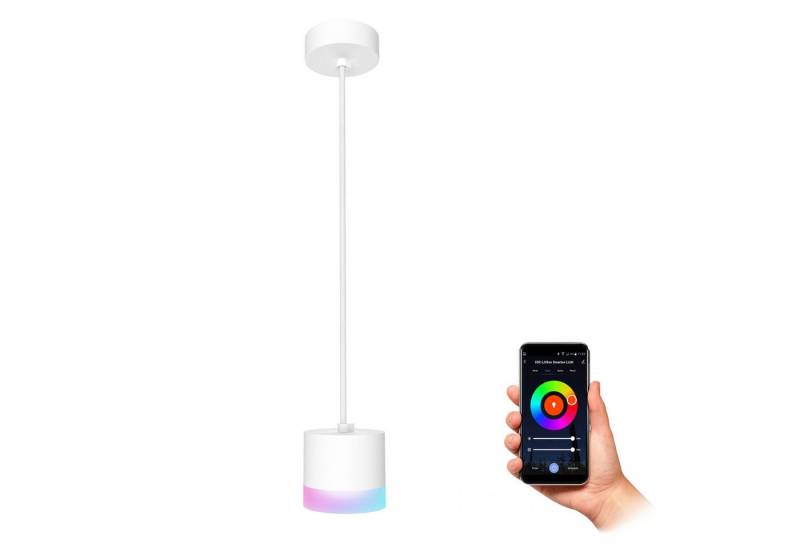 SSC-LUXon LED-Hängeleuchte VORA Design Deckenleuchte weiß mit GX53 LED Smart Home WiFi, RGB & Weißtöne von SSC-LUXon