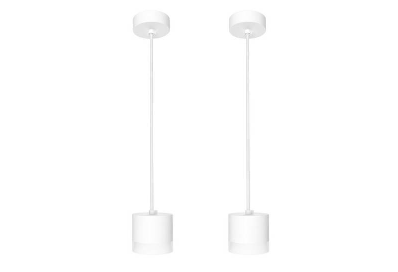 SSC-LUXon LED-Hängeleuchte VORA Design Deckenleuchte weiß mit Leuchtring für GX53 Lampe von SSC-LUXon