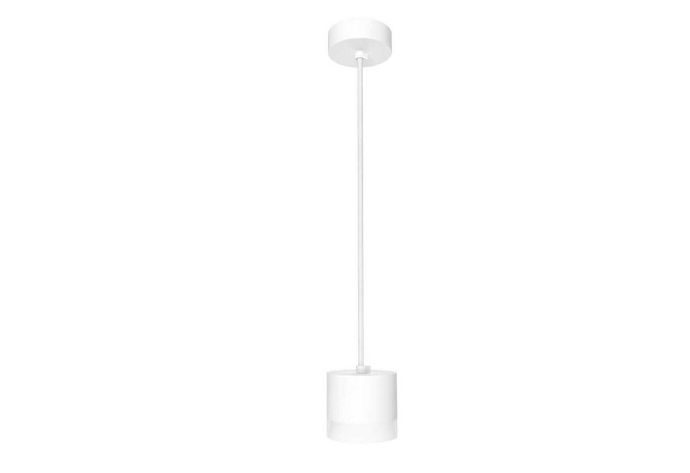 SSC-LUXon LED-Hängeleuchte VORA Design Deckenleuchte weiß mit Leuchtring für GX53 Lampe von SSC-LUXon