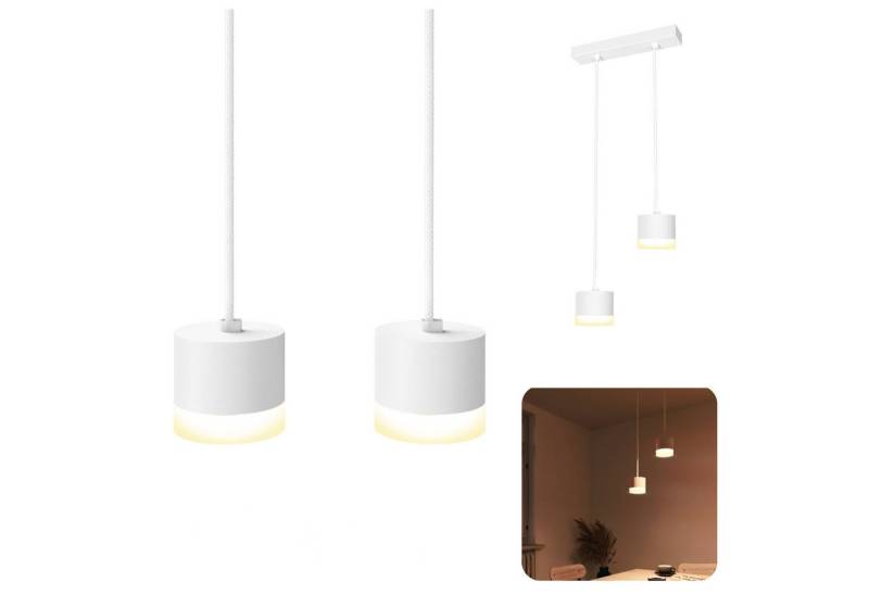 SSC-LUXon LED-Hängeleuchte VORA Hängeleuchte 2-flammig mit GX53 LED dimmbar warmweiß 6W, Warmweiß von SSC-LUXon