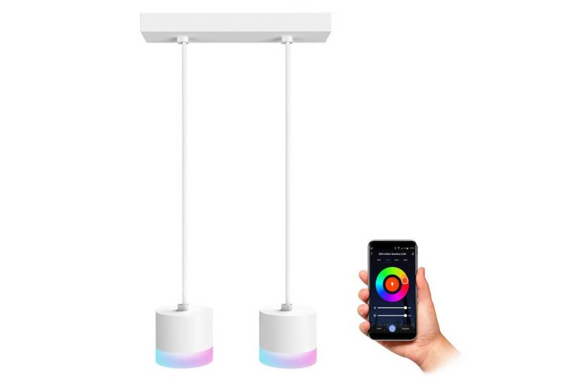 SSC-LUXon LED-Hängeleuchte VORA Hängeleuchte 2-flammig mit Smart GX53 LED 6W RGBW WLAN, RGB & Weißtöne von SSC-LUXon