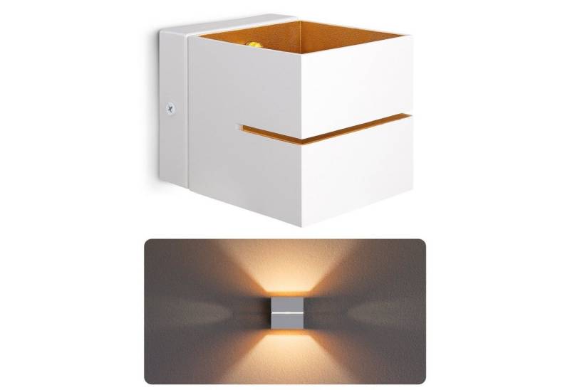 SSC-LUXon LED Wandleuchte KOURA Up Down Wandlampe weiß gold Lichtspalt mit G9 LED 2W, Warmweiß SSC-LUXon LED Wandleuchte KOURA Up Down Wandlampe weiß gold Lichtspalt mit G9 LED 2W, Warmweiß von SSC-LUXon