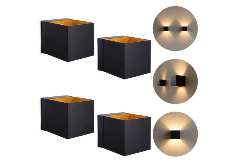 SSC-LUXon LED Wandleuchte LED Wandleuchte EPITA schwarz Up Down mit G9 Birne 3W dimmbar warmweiß, Warmweiß von SSC-LUXon