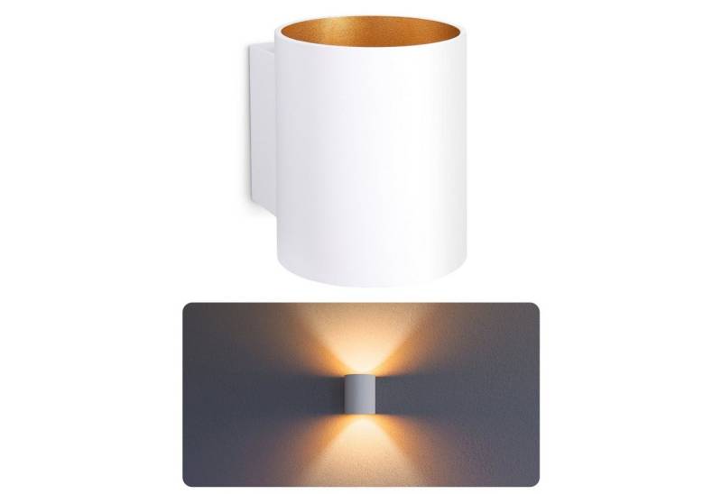 SSC-LUXon LED Wandleuchte TUANI Wandlampe weiß gold Up & Down mit G9 LED 2W warmweiß, Warmweiß SSC-LUXon LED Wandleuchte TUANI Wandlampe weiß gold Up & Down mit G9 LED 2W warmweiß, Warmweiß von SSC-LUXon