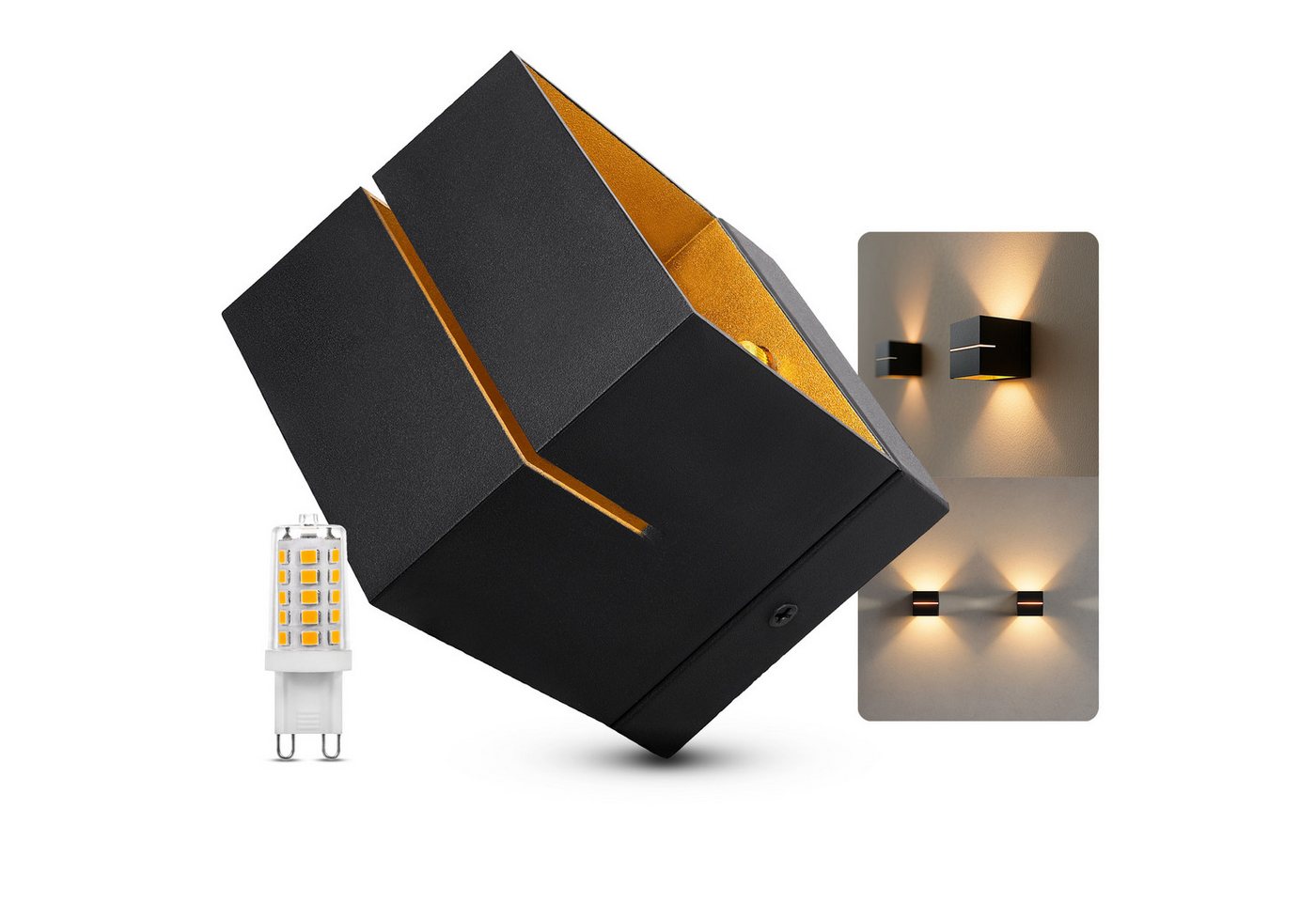 SSC-LUXon LED Wandleuchte Wandlampe KOURA Strahler mit LED G9 Leuchtmittel dimmbar 3W warmweiß, Warmweiß SSC-LUXon LED Wandleuchte Wandlampe KOURA Strahler mit LED G9 Leuchtmittel dimmbar 3W warmweiß, Warmweiß von SSC-LUXon