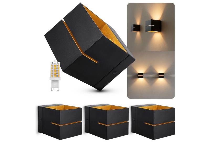 SSC-LUXon LED Wandleuchte Wandlampe KOURA Strahler mit LED G9 Leuchtmittel dimmbar 3W warmweiß, Warmweiß von SSC-LUXon