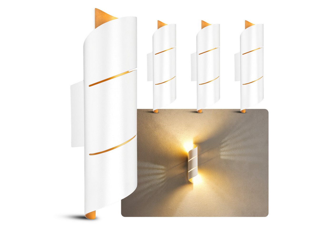 SSC-LUXon LED Wandleuchte Wandleuchte VYRA LINE weiß Up & Down mit G9 LED 3W warmweiß dimmbar, Warmweiß SSC-LUXon LED Wandleuchte Wandleuchte VYRA LINE weiß Up & Down mit G9 LED 3W warmweiß dimmbar, Warmweiß von SSC-LUXon