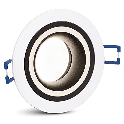 SSC-LUXon Matapo LED Einbauspot dimmbar weiß schwarz mit LED Modul neutralweiß 230V 4W - Einbau Deckenstrahler mit Lichtring SSC-LUXon Matapo LED Einbauspot dimmbar weiß schwarz mit LED Modul neutralweiß 230V 4W - Einbau Deckenstrahler mit Lichtring von SSC-LUXon