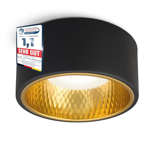 SSC-LUXon OLINO Aufputzleuchte schwarz LED mit wechselbarer Front gold oder silber - Spot Aufputz flach neutralweiß LED GX53 230V SSC-LUXon OLINO Aufputzleuchte schwarz LED mit wechselbarer Front gold oder silber - Spot Aufputz flach neutralweiß LED GX53 230V von SSC-LUXon