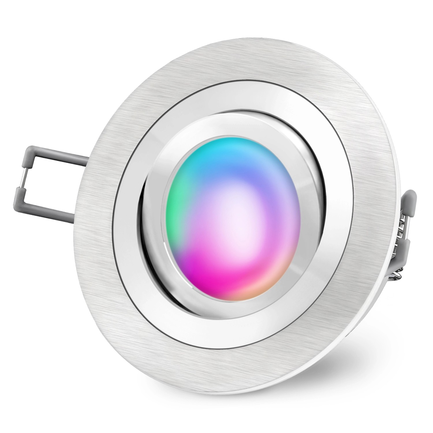 SSC-LUXon RF-2 Smart Einbaustrahler Flach Schwenkbar mit RGB CCT Smart Lampe für 230V Alexa Siri & Google von SSC-LUXon