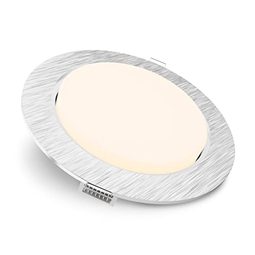 SSC-LUXon RX-3 LED Einbaustrahler flach & dimmbar - inklusive GX53 LED 4,5W warmweiß 230V dim - Einbauspot Decke in weiß rund von SSC-LUXon