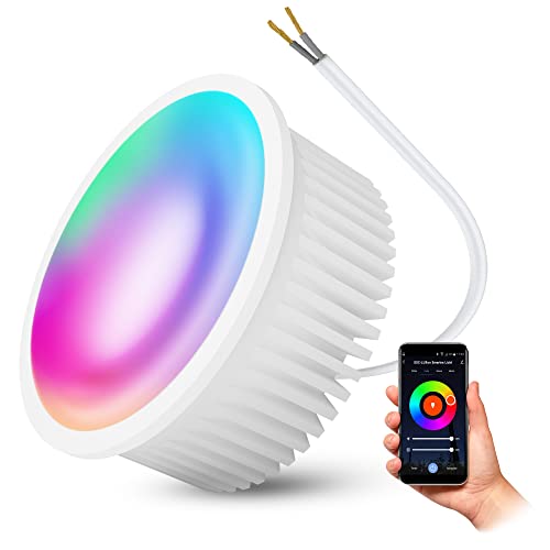 SSC-LUXon Smart Home WiFi Lampe Modul LED flach RGB CCT kompatibel mit Alexa, Siri & Google - dimmbar App- & Sprachsteuerung RGB & Weißtöne von SSC-LUXon
