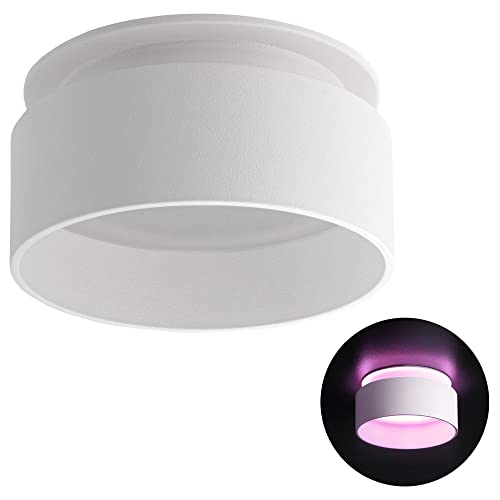 SSC-LUXon Sudara Design Deckenleuchte Sudara weiß mit indirektem Licht mit WLAN LED RGB CCT - Strahler kompatibel mit Alexa, Siri & Google von SSC-LUXon