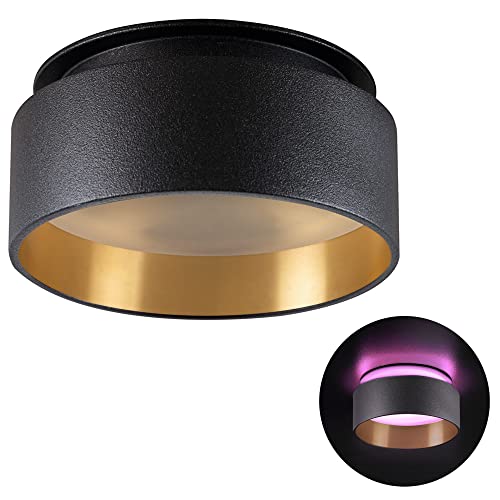 SSC-LUXon Sudara Design Deckenspot mit indirektem Licht inkl. WLAN Smart RGB CCT LED - Strahler kompatibel mit Alexa, Siri & Google von SSC-LUXon