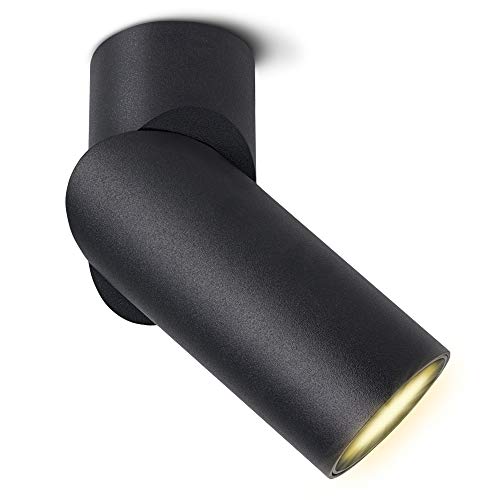 SSC-LUXon TOBI-L Aufbauleuchte schwarz dimmbar mit GU10 LED Lampe warmweiß - Punktstrahler Spotlight 7W 230V schwenkbar drehbar SSC-LUXon TOBI-L Aufbauleuchte schwarz dimmbar mit GU10 LED Lampe warmweiß - Punktstrahler Spotlight 7W 230V schwenkbar drehbar von SSC-LUXon