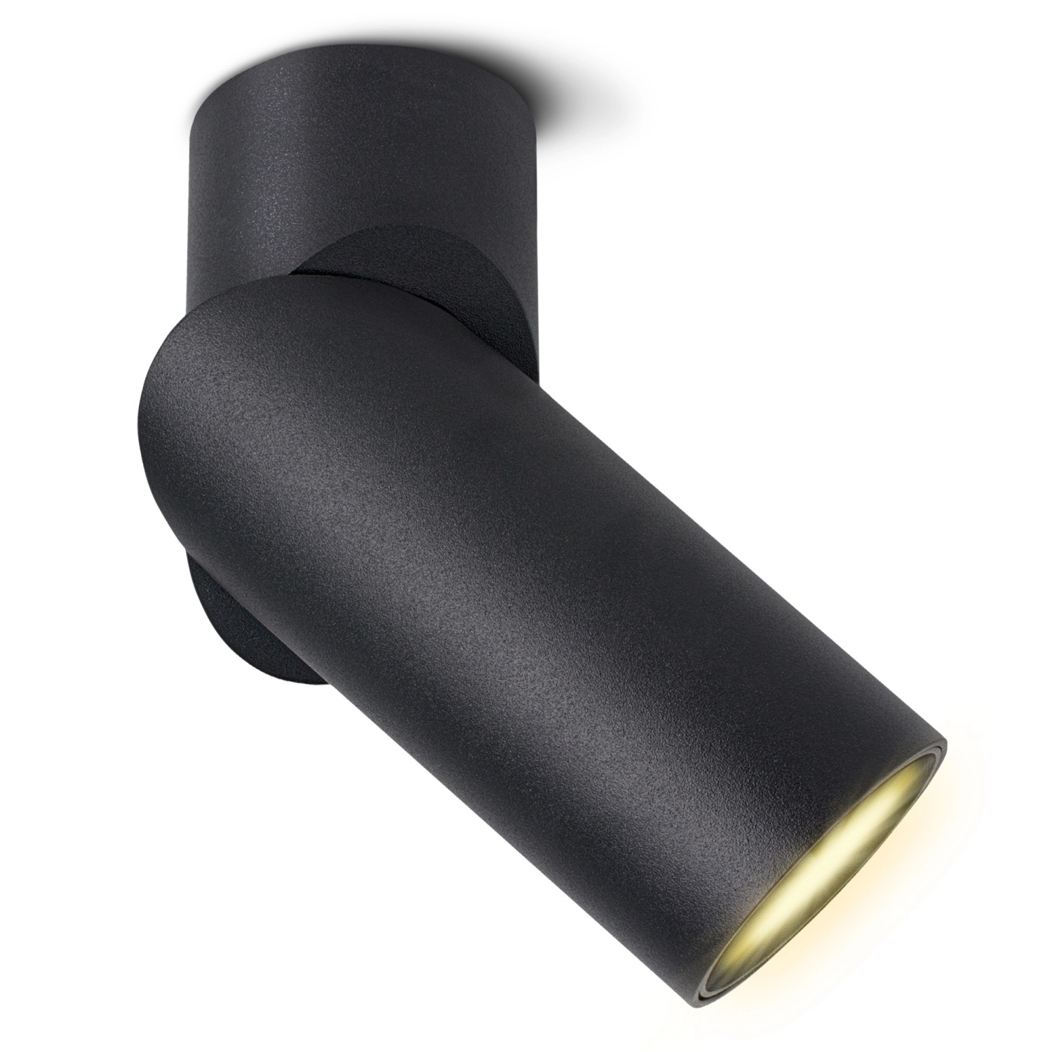 SSC-LUXon TOBI-L Aufbauspot Schwenkbar Schwarz mit LED GU10 5W Drei Lichtfarben CCT von SSC-LUXon